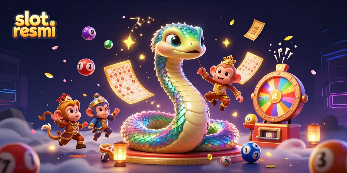 Experience thrilling action at slot resmi with dynamic lottery and casino elements in a vibrant 3D scene.