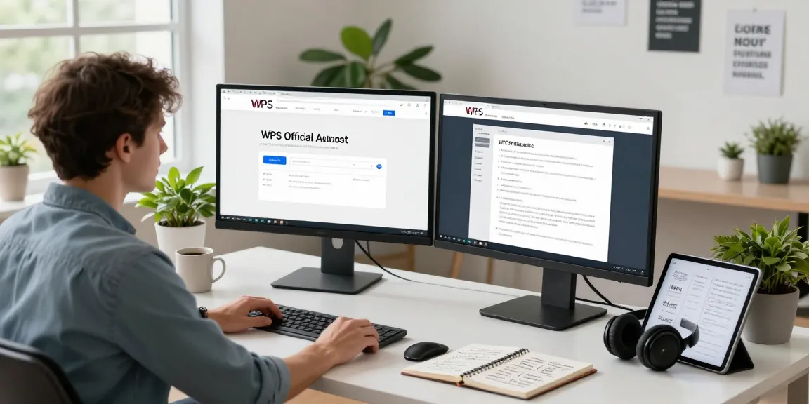 Professional workspace featuring WPS Official Website tools for productivity and collaboration.